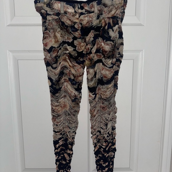 Jean Paul Gaultier Multicolor Floral Pants ruched super rare vintage
